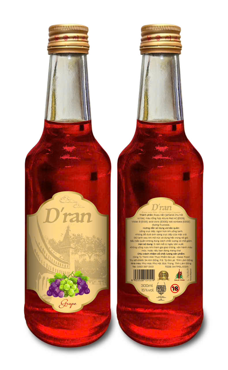 🍇 D’ran Grape – Rượu mùi nho mang vị thanh tao của thời gian